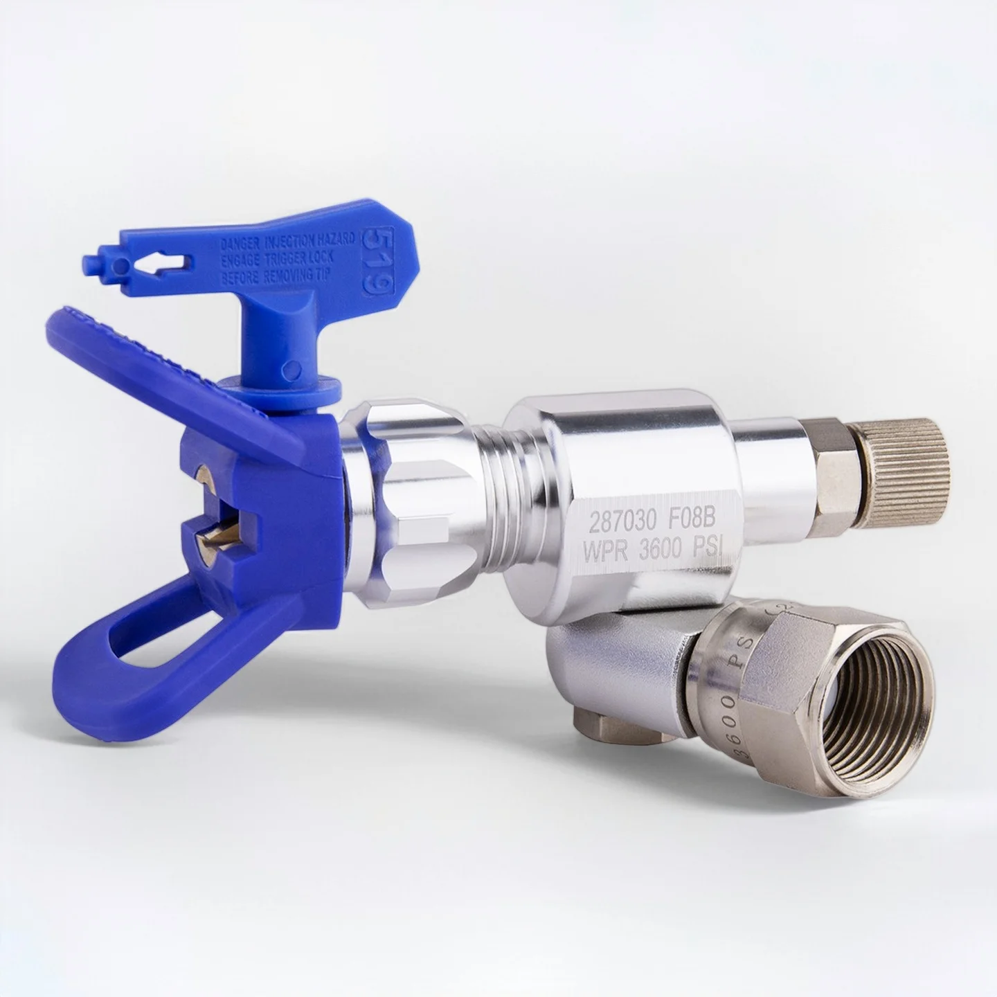 287030 Airless Farbspritzpistole Absperrventil, Anti-Tropf-Drehadapter mit 519 Farbspritzdüse Kompatible Spritzpistole