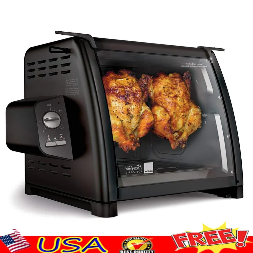 

Духовка для гриля большой емкости, 3 функции приготовления пищи, самонамещающийся вращающийся таймер, здоровая кулинария, многофункциональная духовка без рук