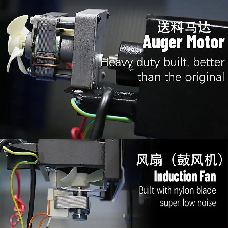 مجموعة أدوات تجميع قادوس Pellet BBQSmoker مع وحدة تحكم PID بلوتوث Wifi مقاس 12 بوصة أو 18 بوصة للتركيب الأيسر أو الأيمن