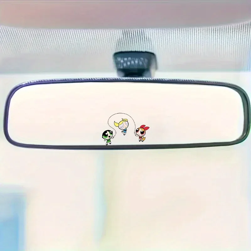 

1PC Car Stickers - Cute Cartoon Car Mirror Glass Stickers, Vehicle Personalized Appearance Accessories