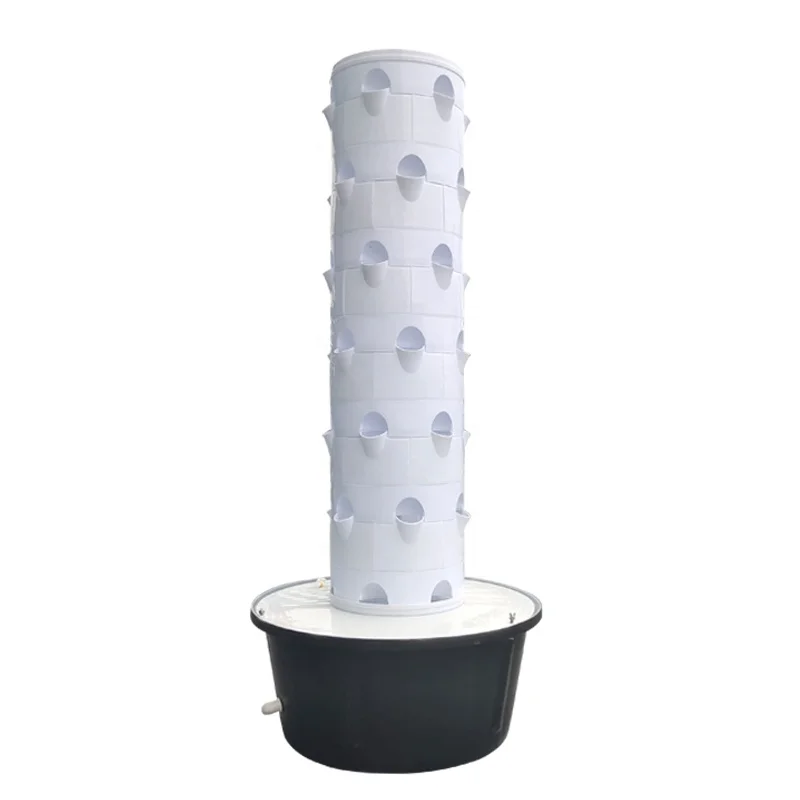 

36plants Hydroponic Greenhouse Plant Vertical Tower Growing Systems Lettuce Plant Tower Plastic Tower 75*75*45cm 3 Months 155cm