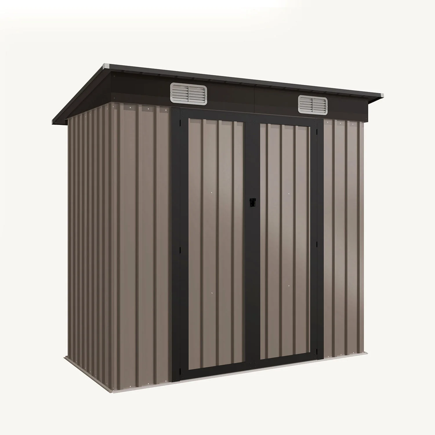 Outdoor Tool Storage Shed Mobile Iron Sheet Hut for Villa Garden Courtyard Simple Outdoor Clutter Cabinet