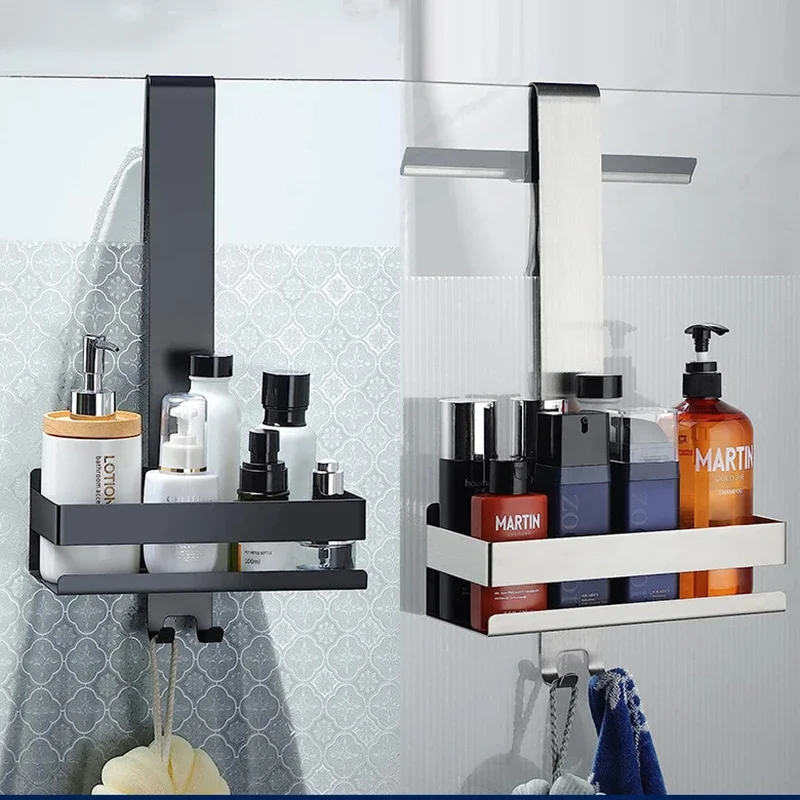 

Movable Bathroom Shelves No Drill Shelf Organizer Shower Support Steel Shelf Multifunction Shelves Storage Unit For Bathroom