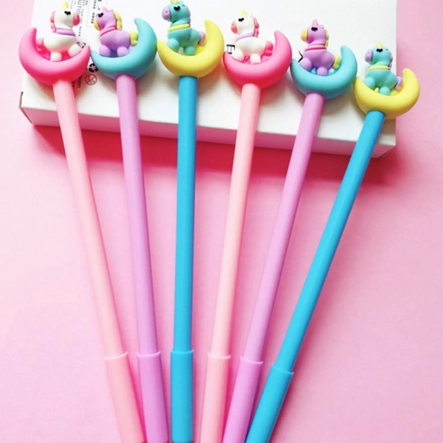 

48 Pcs Colorful Moon Donkey Gel Pens Set Fashion Cute Colorful Kawaii Lovely Gel Ball Pens Office School Stationery