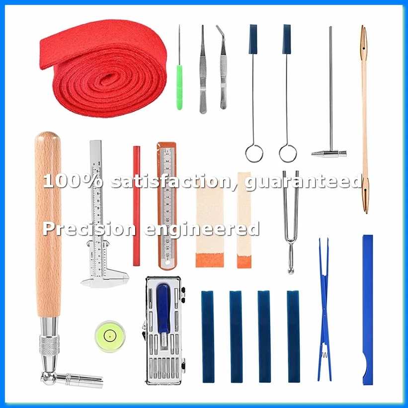 

Piano Tuning Kit,Professional Piano Tuner Tools Set Universal DIY Piano Tuning Tools Piano Repairing Accessories-ABYS