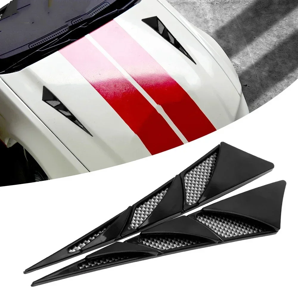 1PC Car Body Fender Modified Side Air Vents Body Decoration Stickers Simulation Shark Cheek Spoiler Car Body Decoration