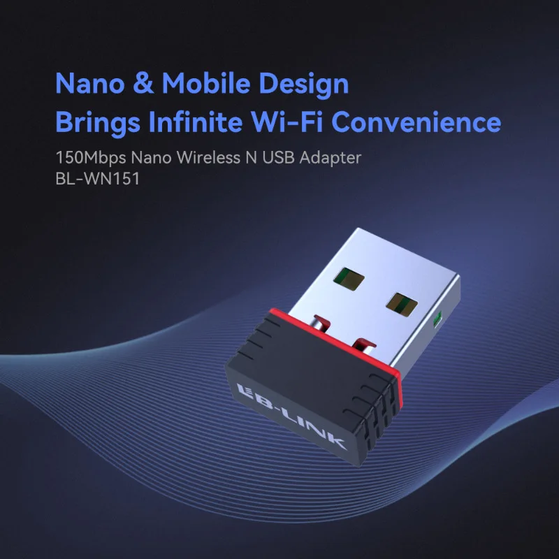 

Mimi Wireless 150M USB Wifi Network Card Adapter WLAN BL-WN151 USB2.0 Wifi Receiver for Tablet PC