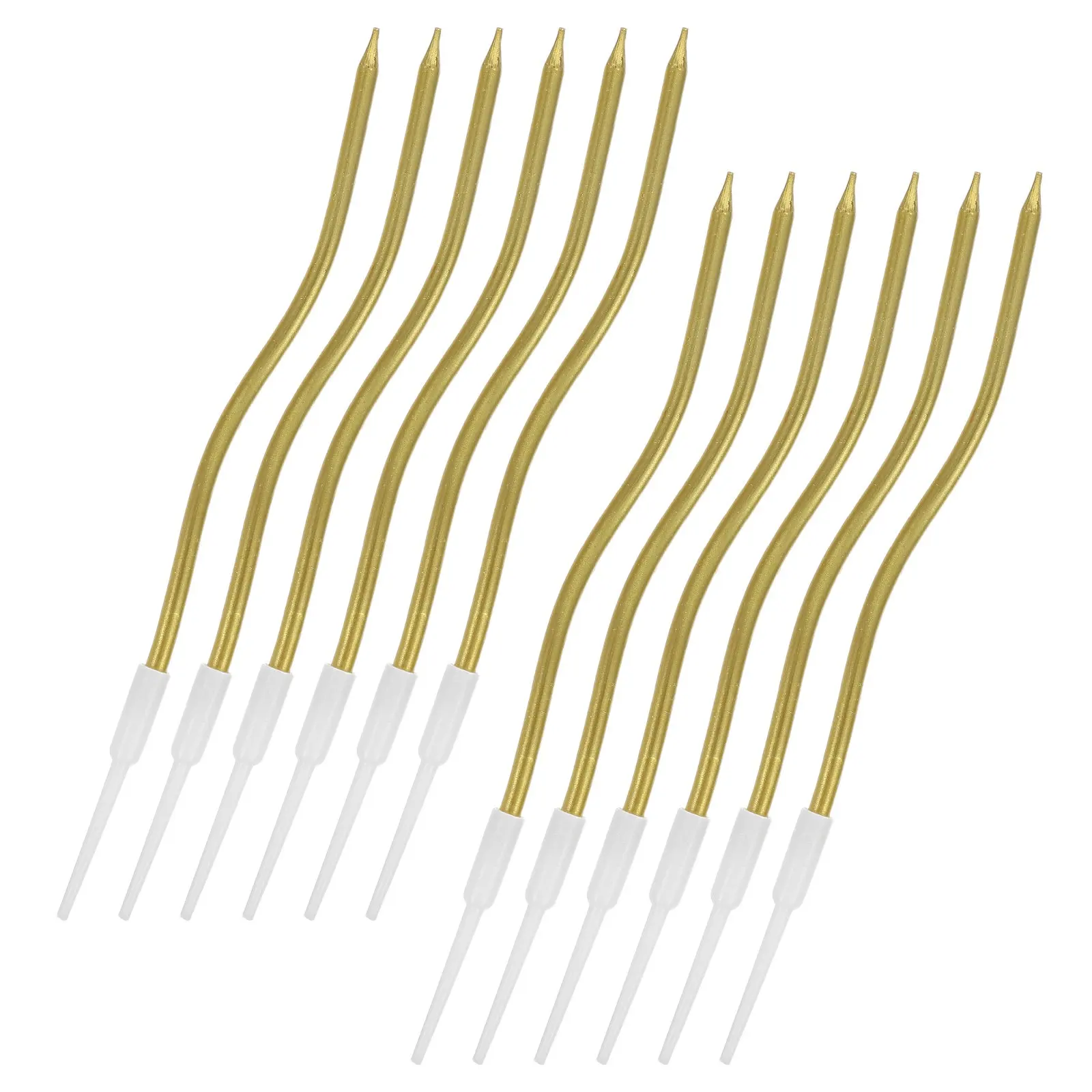 72Pcs Spiral Birthday Candles Twisted Long Slim Cake Decorations Party Supplies Cupcake Toppers Shower Celebration