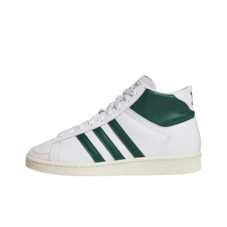 Adidas Originals JABBAR Skateboard Shoes Unisex High Top White/Green JI3444