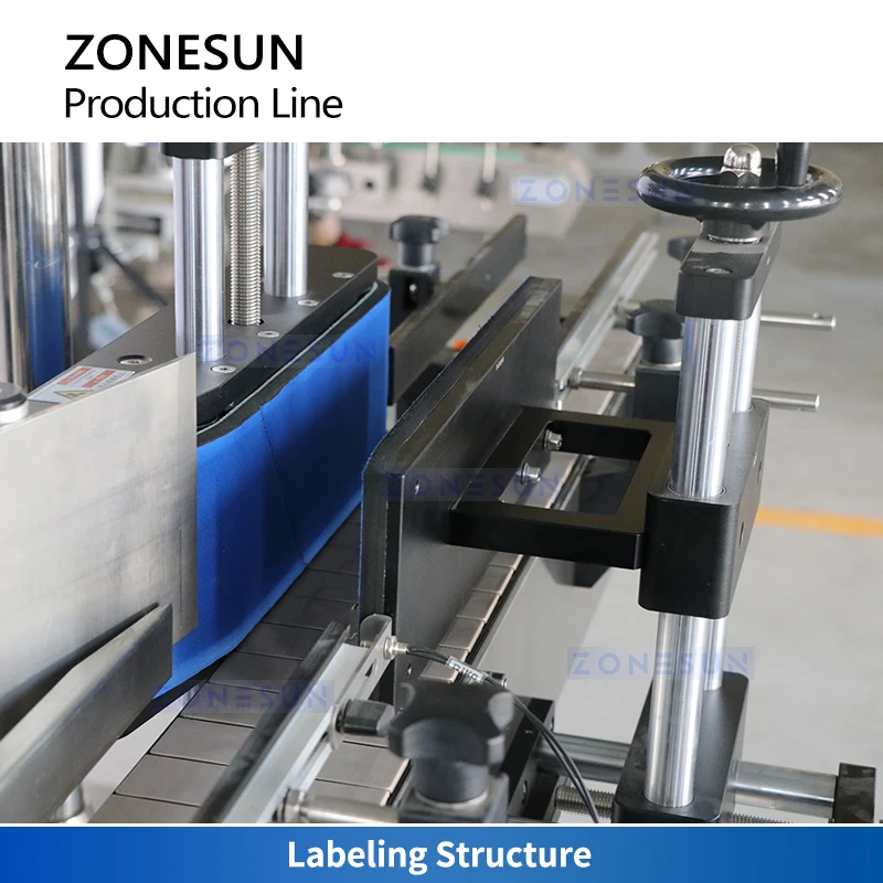 Zonesun ZS-FAL180U5 Automatic Syrup Bottling Line Piston Filler High Speed Capping Machine Round Bottle Label Applicator
