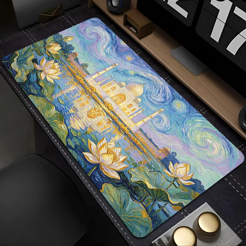 Large Mouse Pad Fashion Keyboard Pad Gamer Home Computer Hd Mousepad Artistic Scenery Office Desk Mat Anti Fray Gaming Mouse Pad