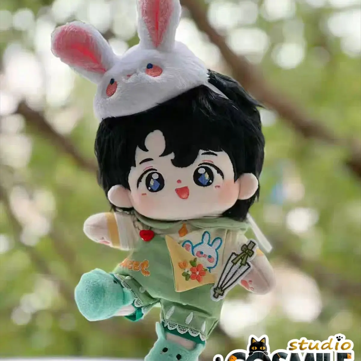 No Attributes Fairy Tale Magician Boy Black Hair Genki Idol Plushie Plush 20cm Doll Body with Skeleton Clothes Toy BB
