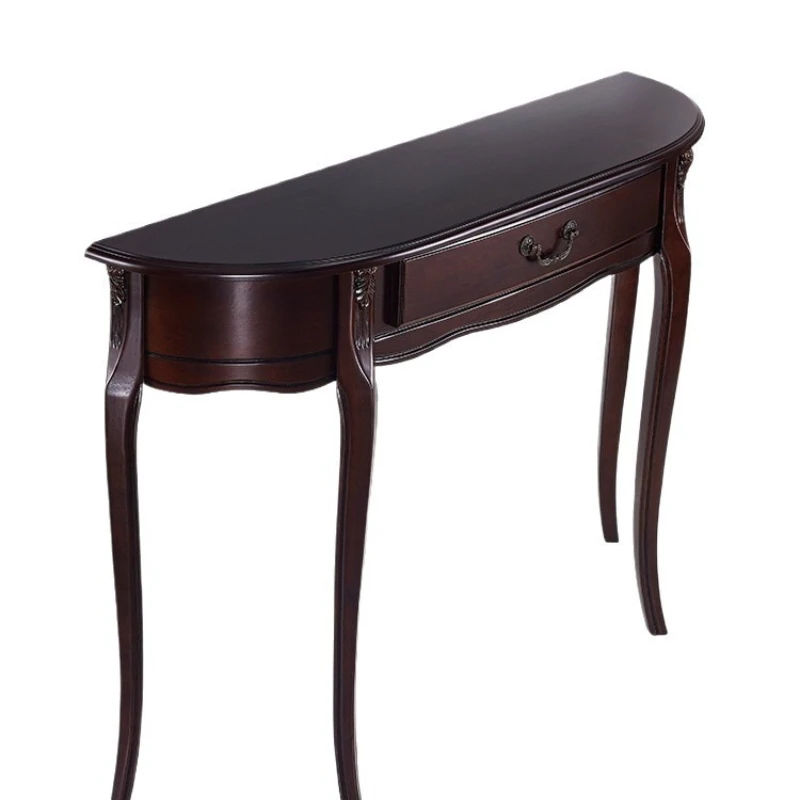 

cabinet American retro semicircular wall entrance table European entrance table partition aisle decorative cabinet