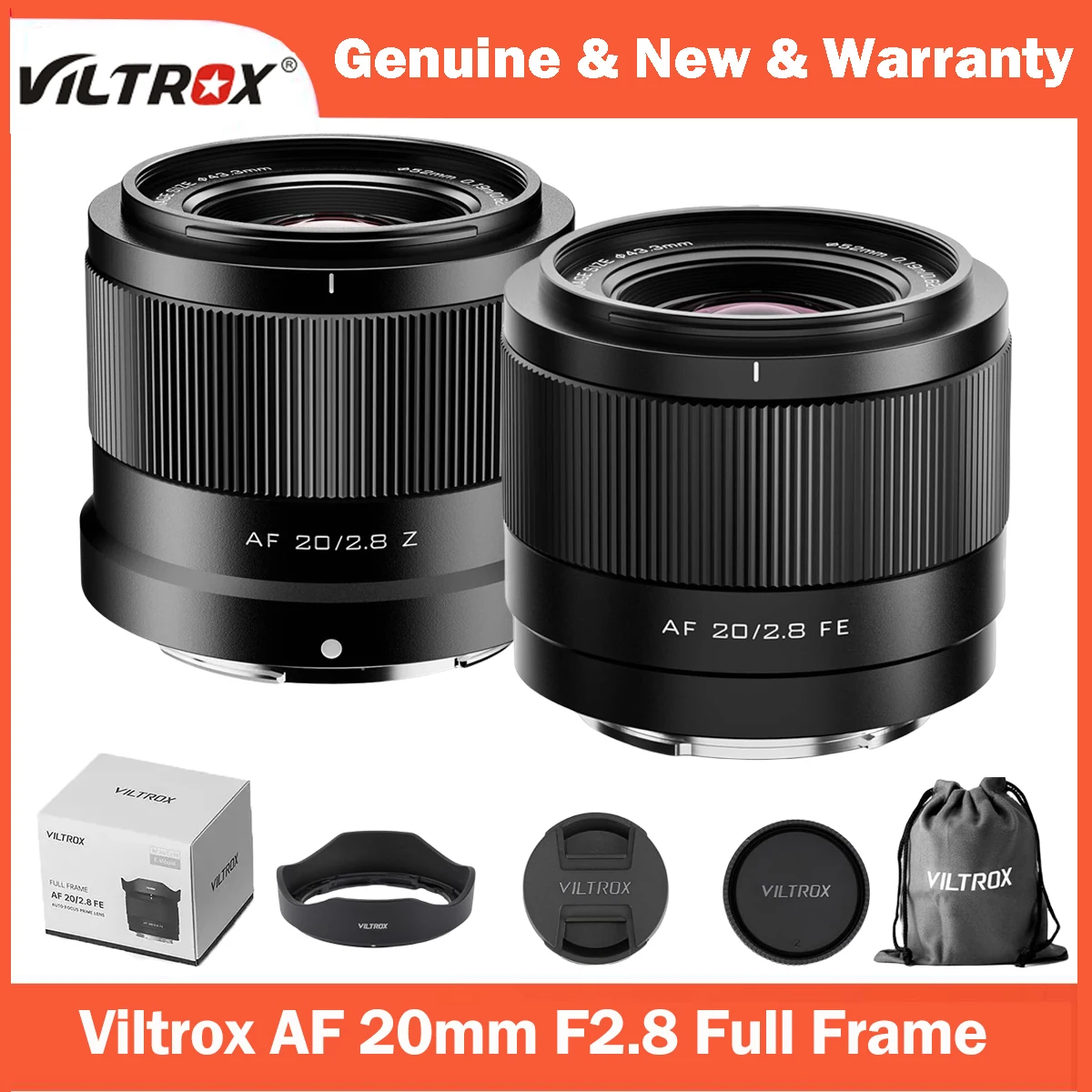 VILTROX 20mm F2.8 AF Full Frame Ultra Wide Angle Lens for Sony zve10 II A7CII a6600 a7iv Nikon Z8 Z9 Z6 Z7 Z6 II Z7 II  Cameras