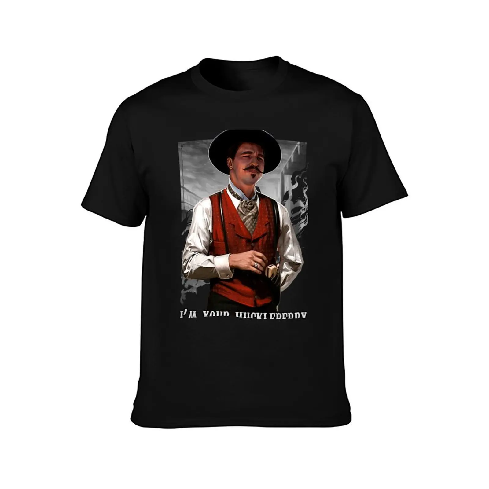 Doc Holliday Huckleberry Tombstone T-Shirt Summer Casual Cotton Tee Oversized Streetwear Tops Vintage Graphic Print