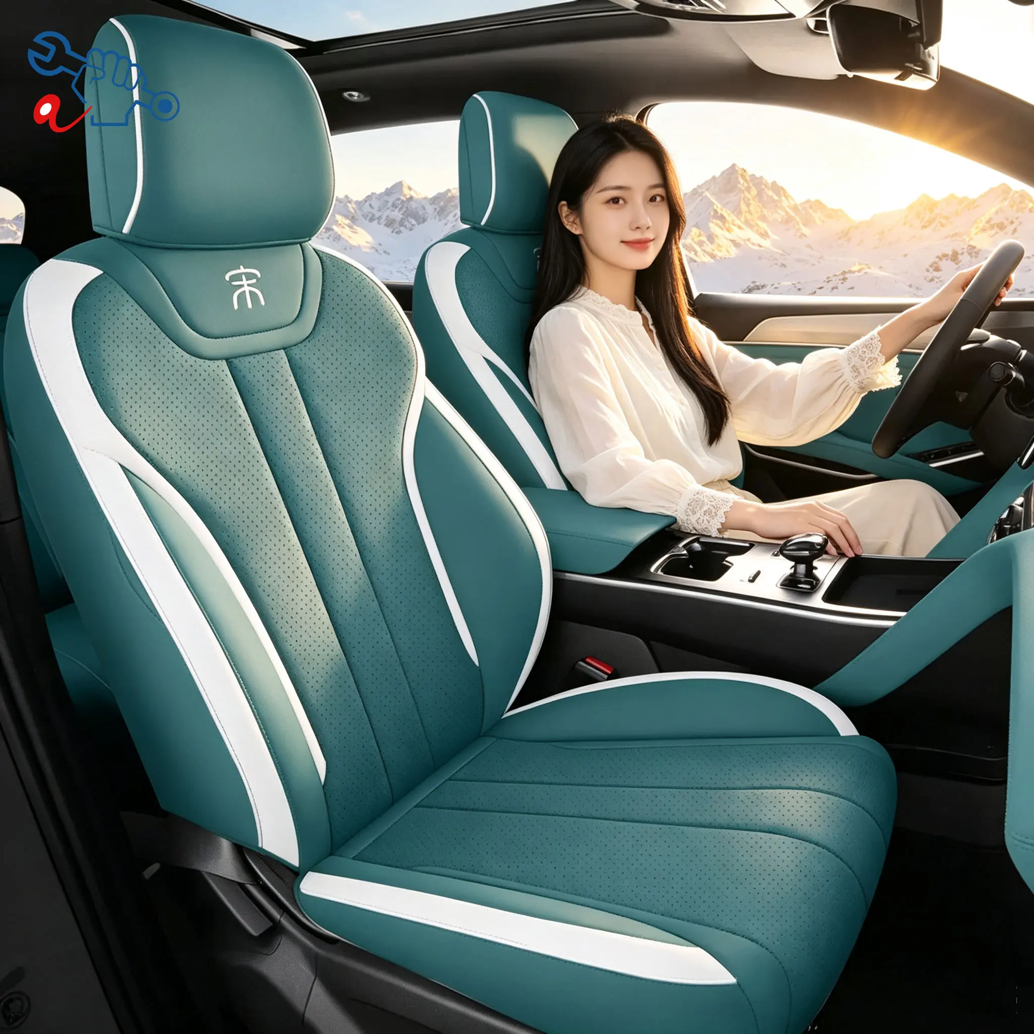 Left-Drive Car Seat Cover For BYD Song L DM-i 2024-2026 Custom Fit Full Surround Seat Cushions All Weather Protective Covers Car