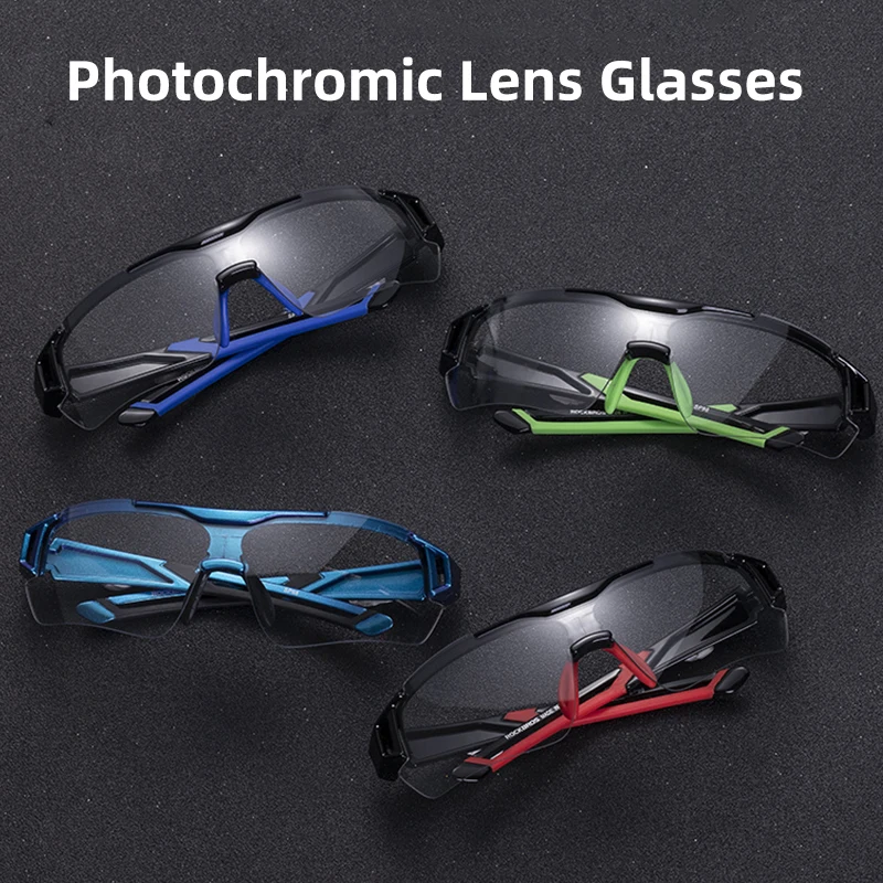 ROCKBROS Bike Glasses Photochromic Lens Sun Protect Bicycle Eyewear Sunglasses Outdoor Sports MTB Road Goggles Cycling Glasses