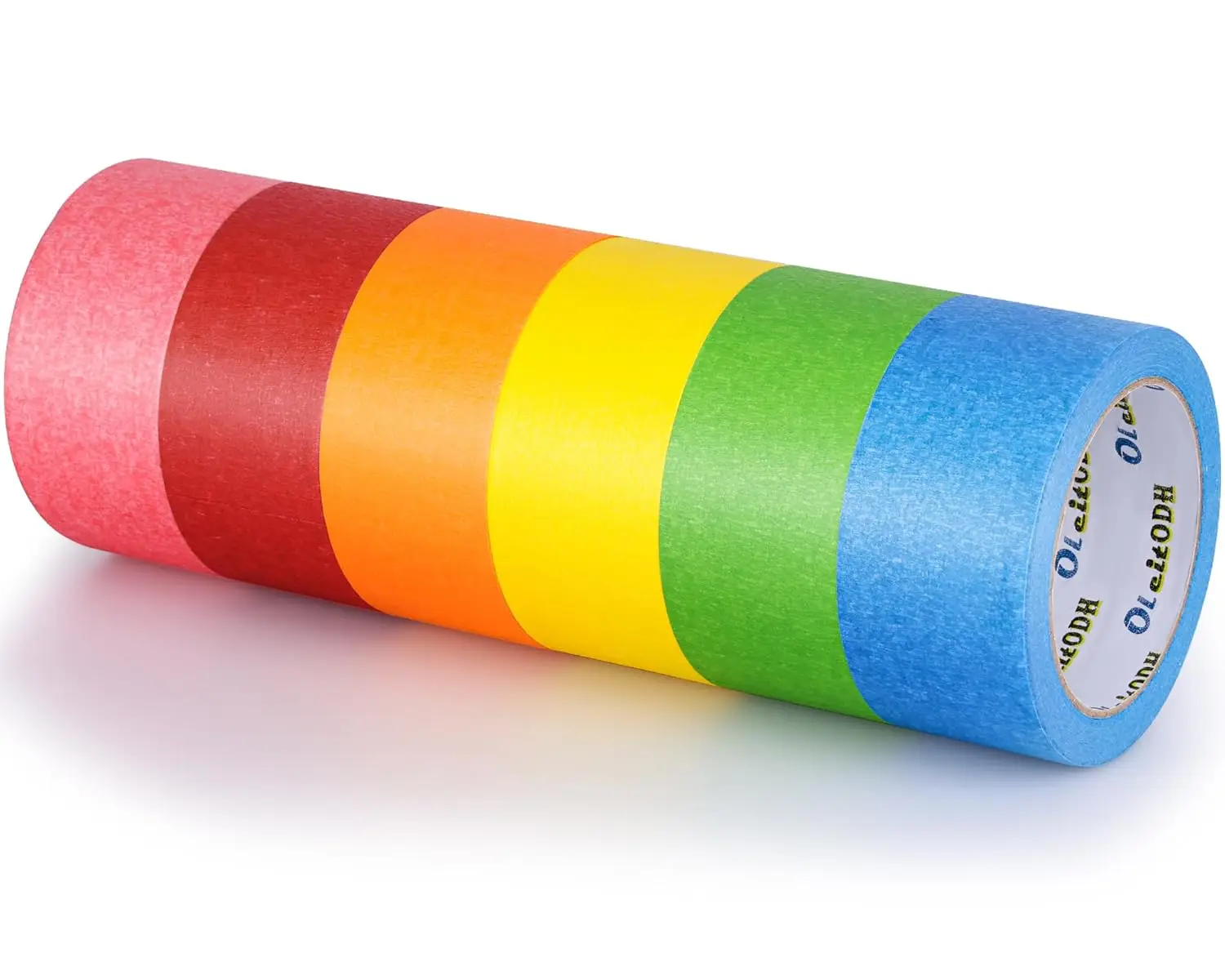 

6 Rolls Colored Masking Tape-2 inch x 180 Yards Painters Tape, Rainbow Colors Rolls Bulk Kids Colorful Paper Marking Tap
