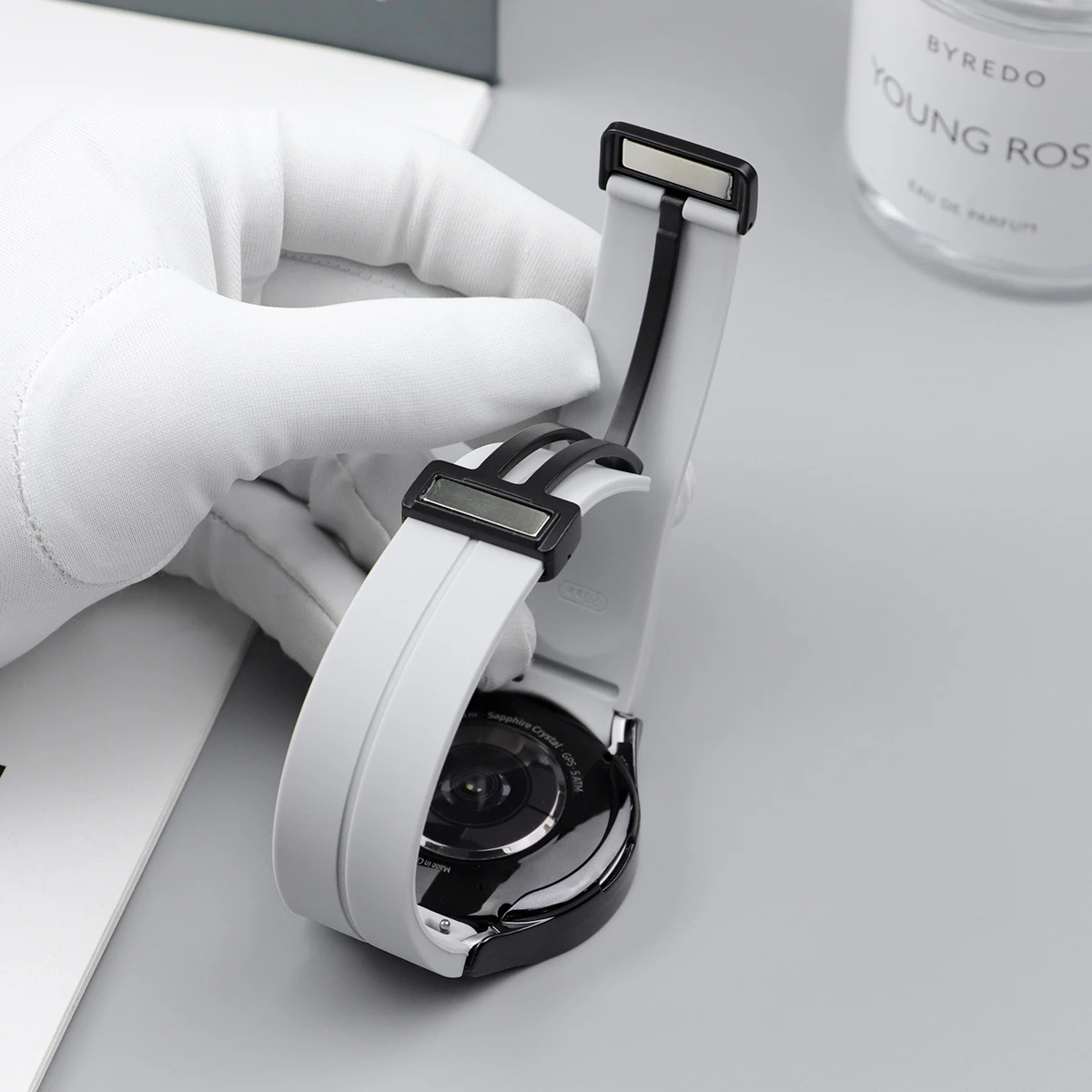 Оригинальный силиконовый ремешок и чехол для Samsung Watch 4/5/6 40 44 мм 5Pro 45 мм, ремешок с магнитной застежкой для Galaxy Watch 4 Classic 42 46 мм