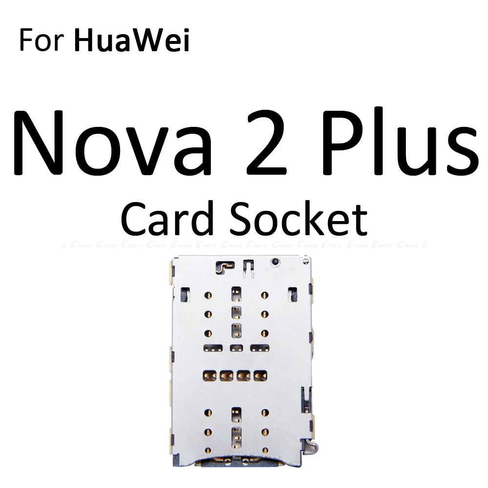 Sim Card Socket Slot Tray Reader Holder Connector Micro SD Adapter Container For HuaWei Nova 2 Plus Replacement Parts