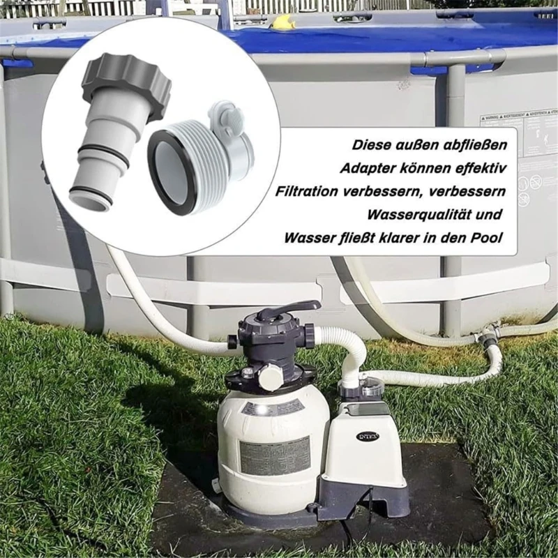 

Universals Pool Hose Adapters Flexible Pool Hose Connection With Tight Seal Swimming Pool Hose Adapters Threaded Joint