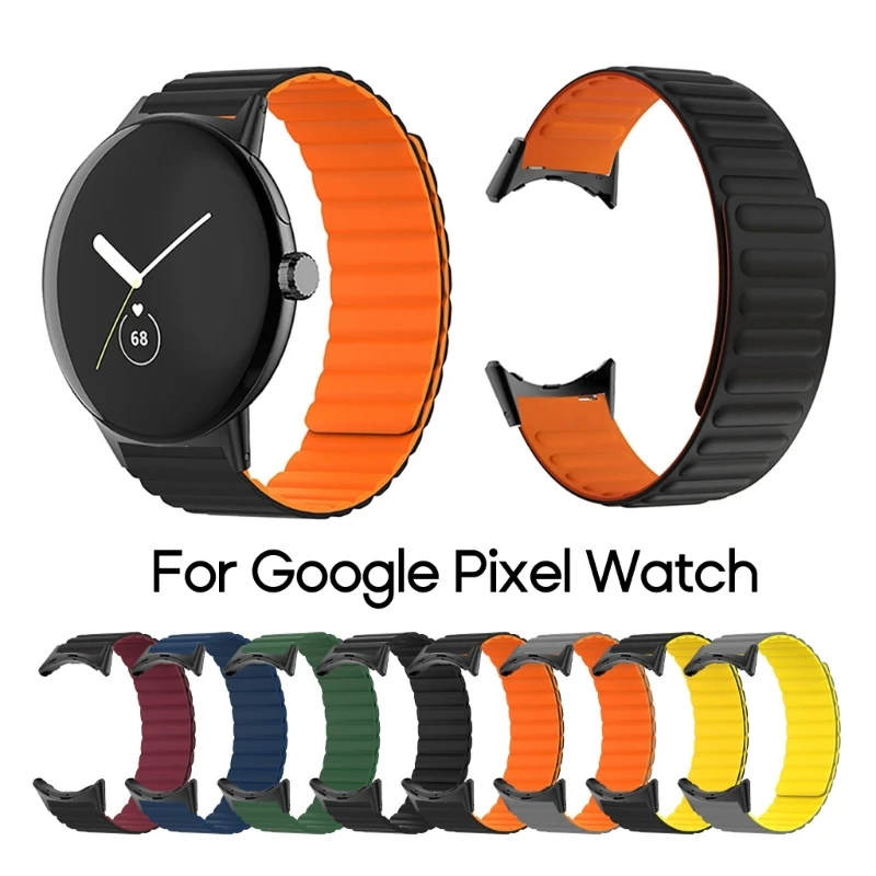 

Магнитный силиконовый ремешок для Google Pixel Watch, ремешок для умных часов, прочный браслет для часов, модный ремешок, износостойкий браслет