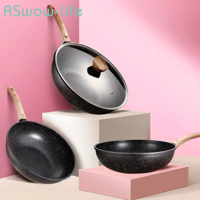 Maifan Stone Non-stick Pan Aluminum Alloy Frying Pan Pan Home Frying Pan Gas Stove Induction Cooker Universal For Kitchen Pot