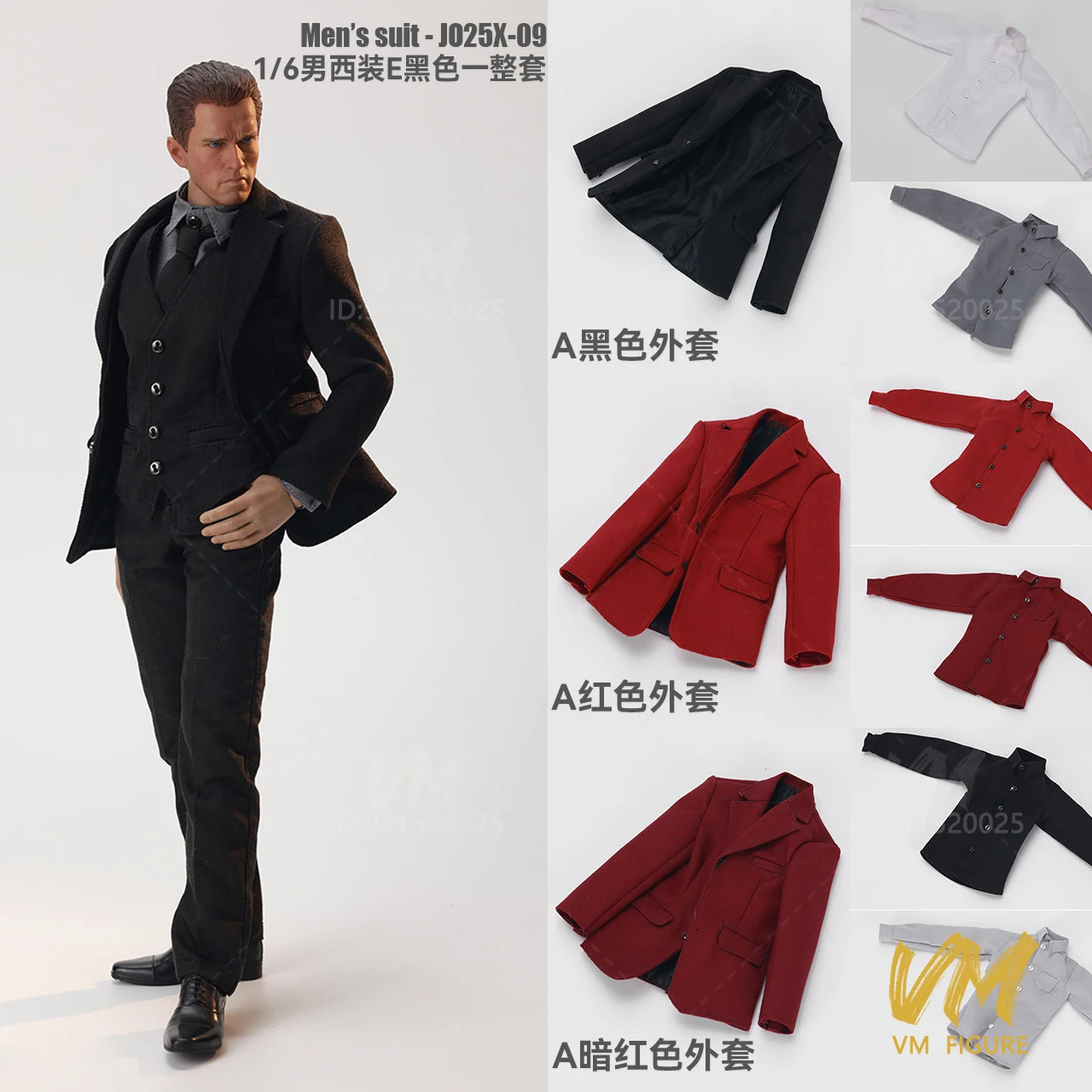 JO25X-09 1/6 terno masculino jaqueta camisa colete roupas modelo caber 12''regular ou muscular ou forte soldado masculino figura de ação corpo boneca