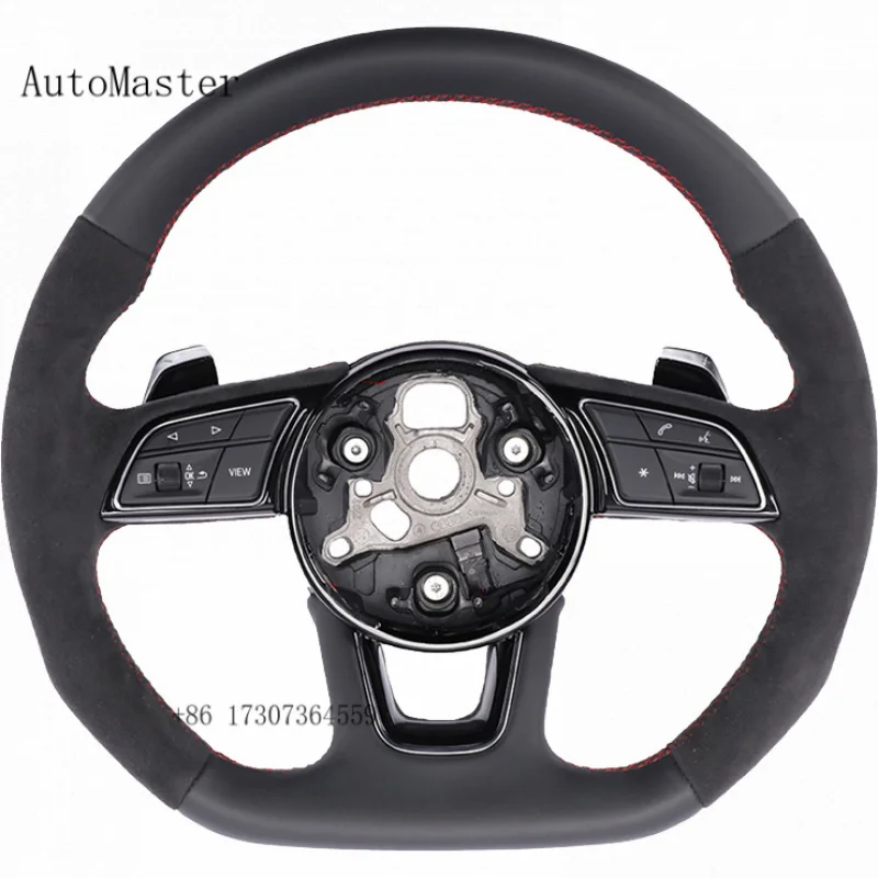Quality Assurance for Aud B9 Hot Carbon Fiber Red Correction Label Sports Car Steering Wheel Bare Disc