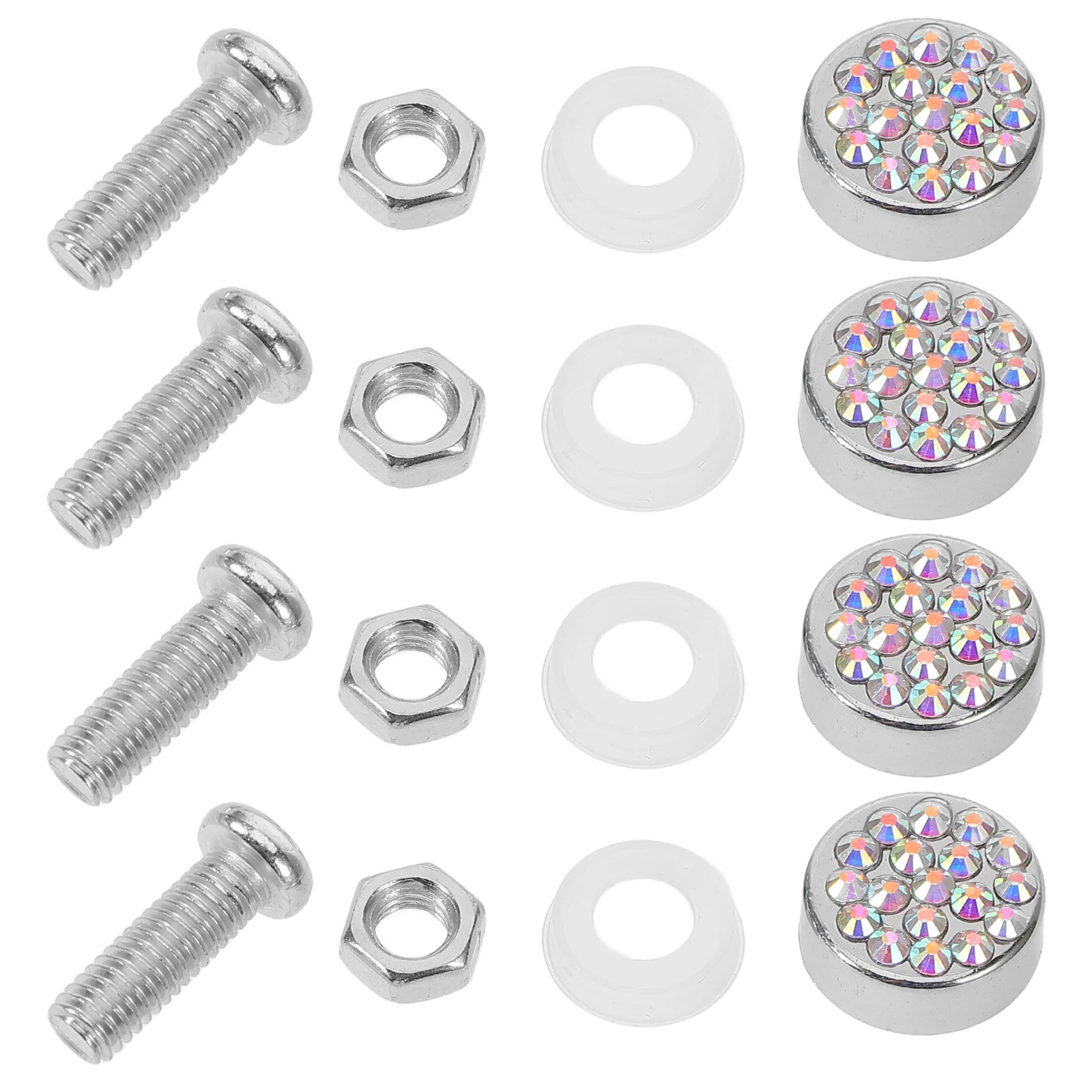 

Anti-theft Nut Car Screws Caps Plastic Retainer Set Durable Electroplated Fits All Models Easy Installation