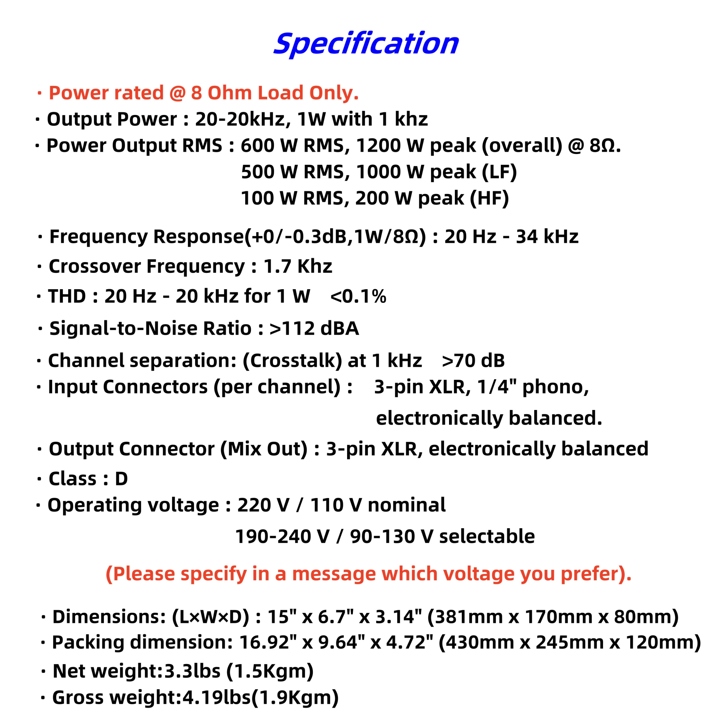 Módulo amplificador de substituição LASE Electro Voice EV EKX 12P/15P Alto-falante de potência DSP Módulo amplificador de potência Bi-Amped com DSP