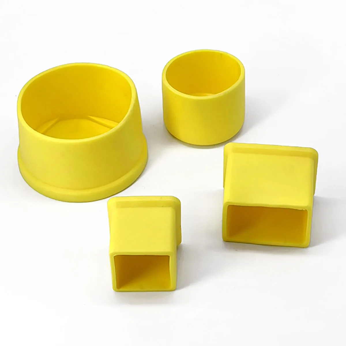 Yellow Plastic End Caps Plugs Blanking Inserts Rectangular Bungs Square Round 15x30mm-50x50mm 22mm 25mm 28mm 30mm 32mm 48mm 50mm