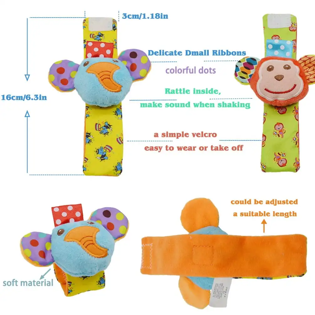 Baby Rattle Toys 0-12 Months,Wrist Rattles for Babies,Newborn Toy for Baby Boy Girl Gift