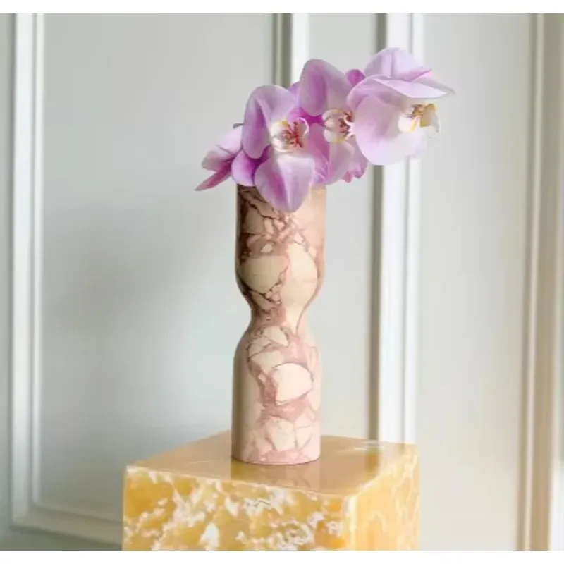 Custom Polished Natural Stone Decorations Vases Candlesticks Trays Handmade Love Model Support Design Projects Factory Direct