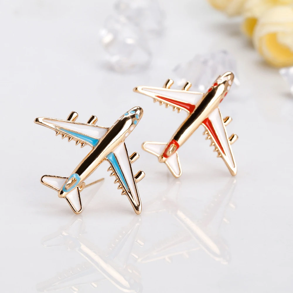 Trendy Aircraft Enamel Brooch Pin Creative Airplane Backpack Lapel Badges Accessories Jewelry for Pilots Aviation Enthusiast