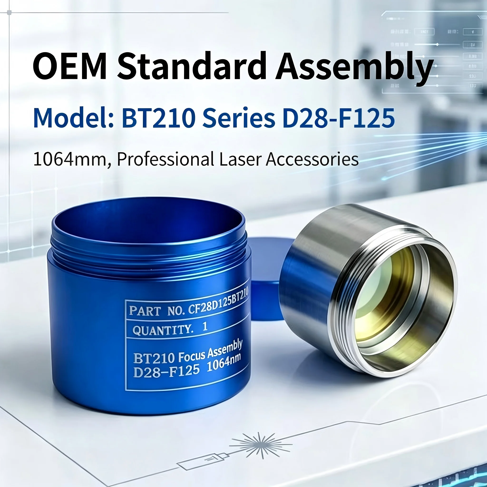 Raytools D30 Laser Focusing Lens Module With Lens‑barrel F75/F100 Fiber Laser Focus Lens Group For BM110 BM111 Laser Cutting Hea
