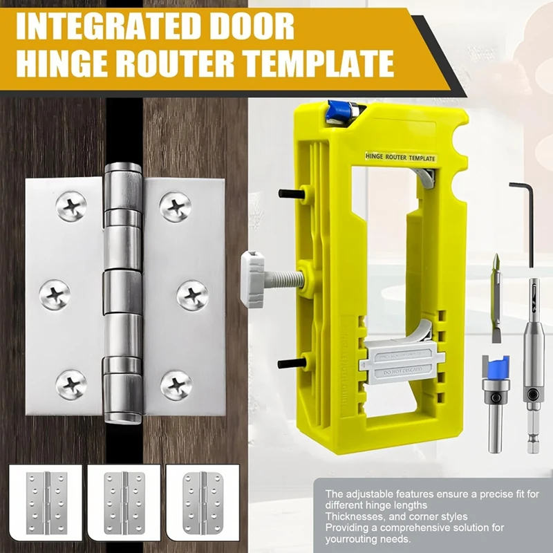 Door Hinge Jig Door Hinge Router Template for 3 Inch to 5 Inch Length and 1/4 Inch or 7/8 Inch Thickness for Doors Only