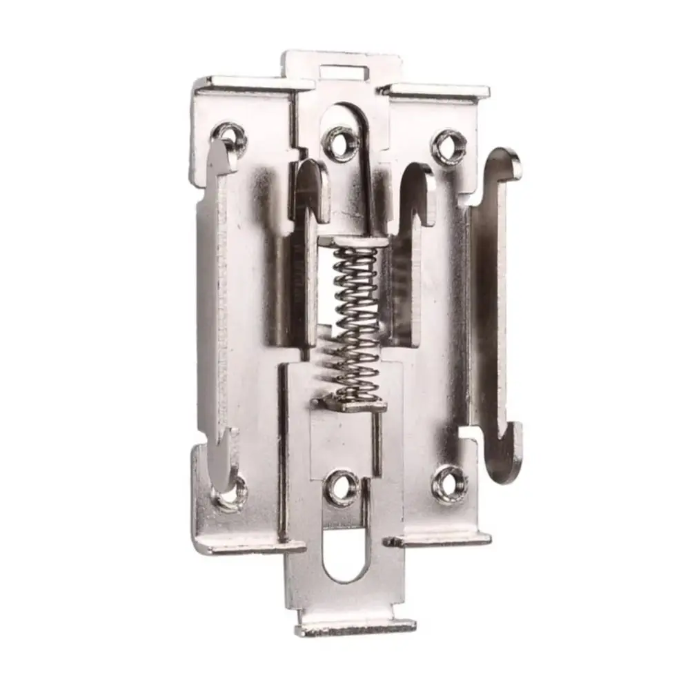 1Pcs 35mm DIN Rail DIN Rail Mounting Bracket 80.5x44mm Aluminum Alloy Snap Clip Clamp Nickel Plating Stamping Process