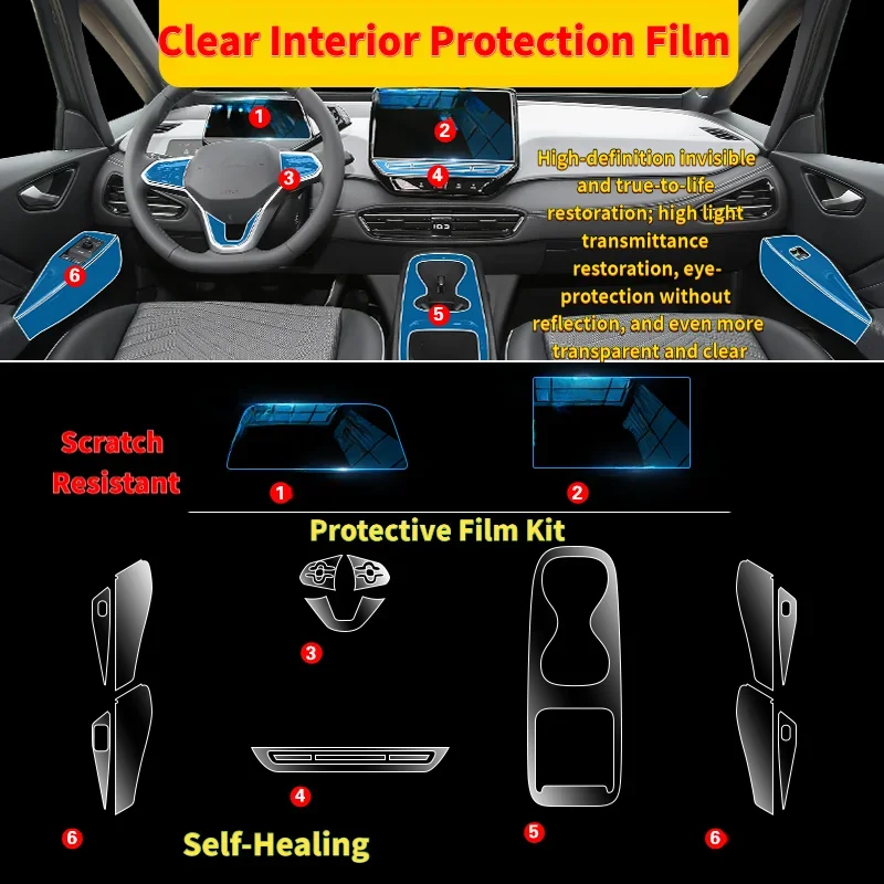 For 2026 models of Volkswagen ID3 interior center console film screen protector modification parts car interior accessories