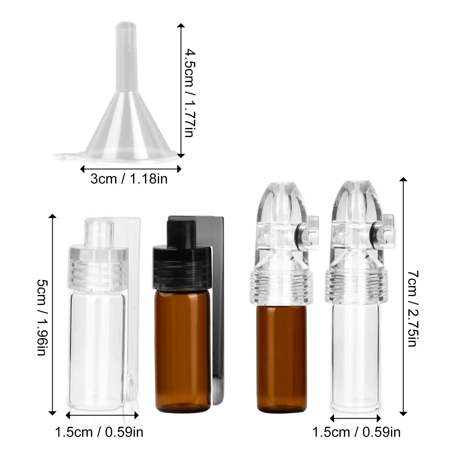 1 Set Portable Spice Container Spice Dispenser Bottle Leakproof Storage Bottles Mini Glass Vials Spoon Outdoors Travel Camping