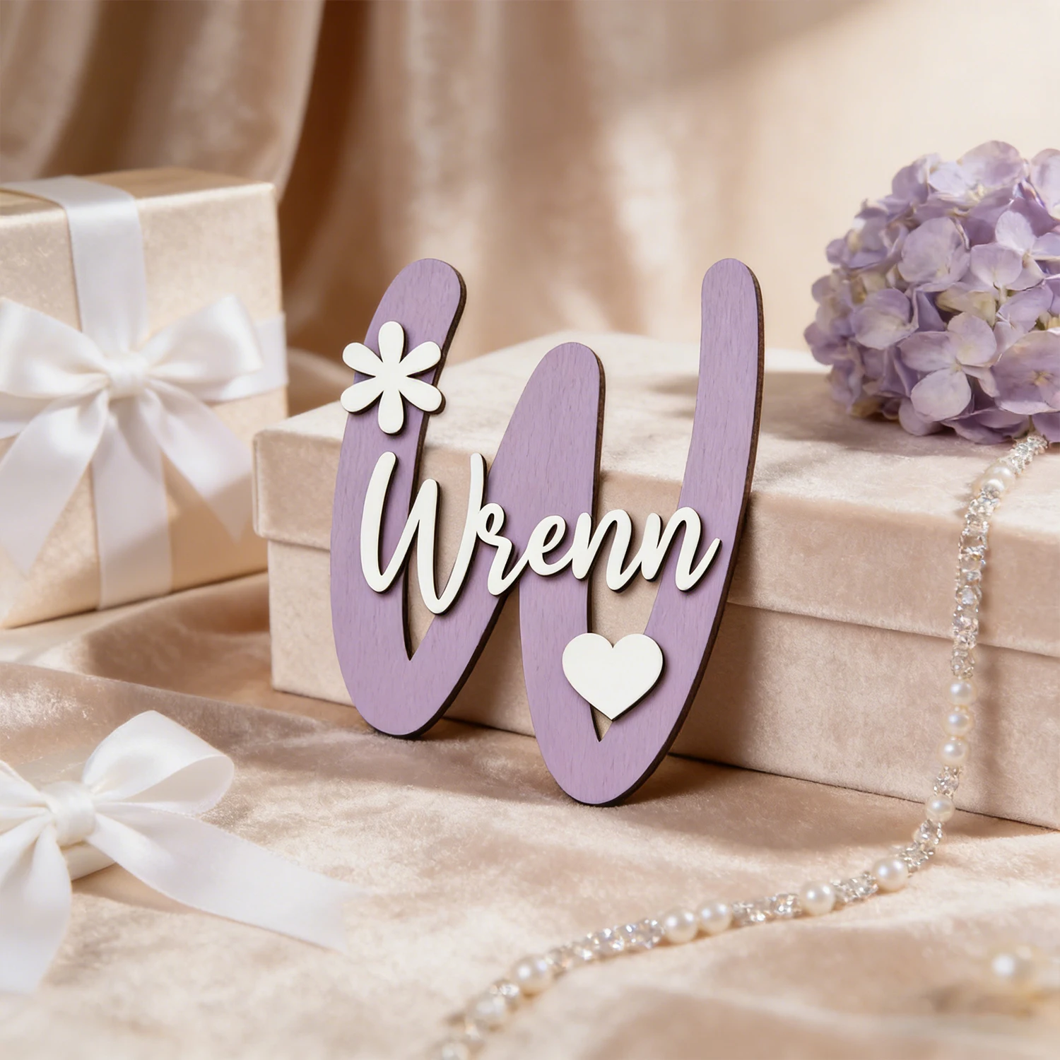 1pc Custom Floral Heart Initia - огляд і ціна Personalized Engraved Gift