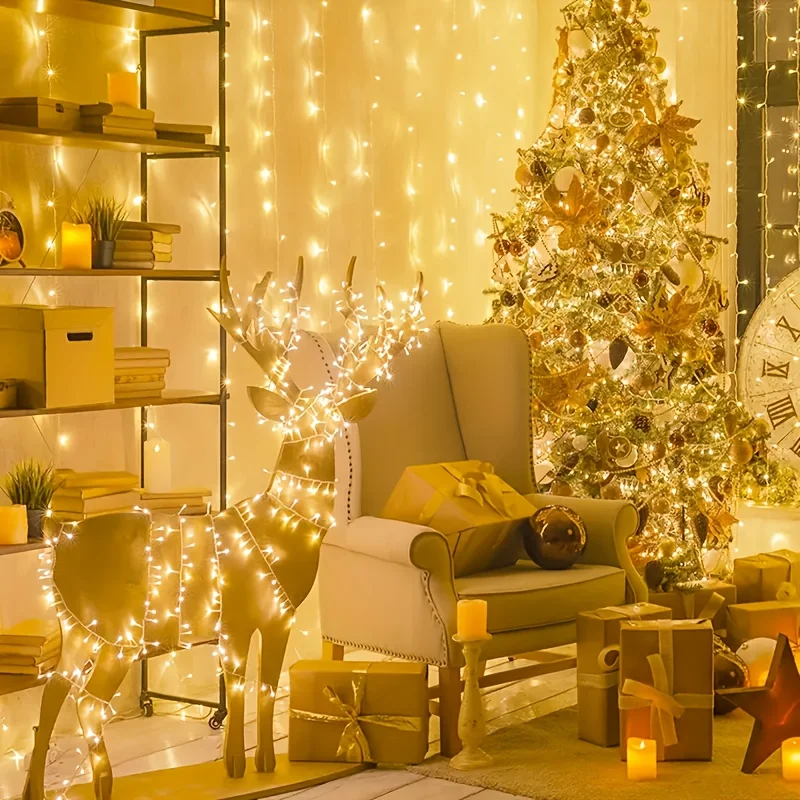 Artistic Woven Branch Firework Lights, USB Powered Multi-Tip Sprig LED Lamp, Twinkle Indoor & Outdoor Year-Round Scene Decor