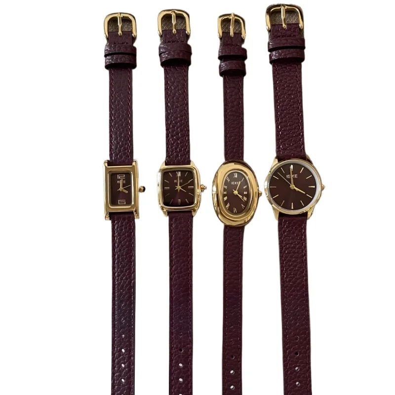 Classic trendy women's watch elegant, simple, high-end white 2025 waterproof quartz watch birthday gift