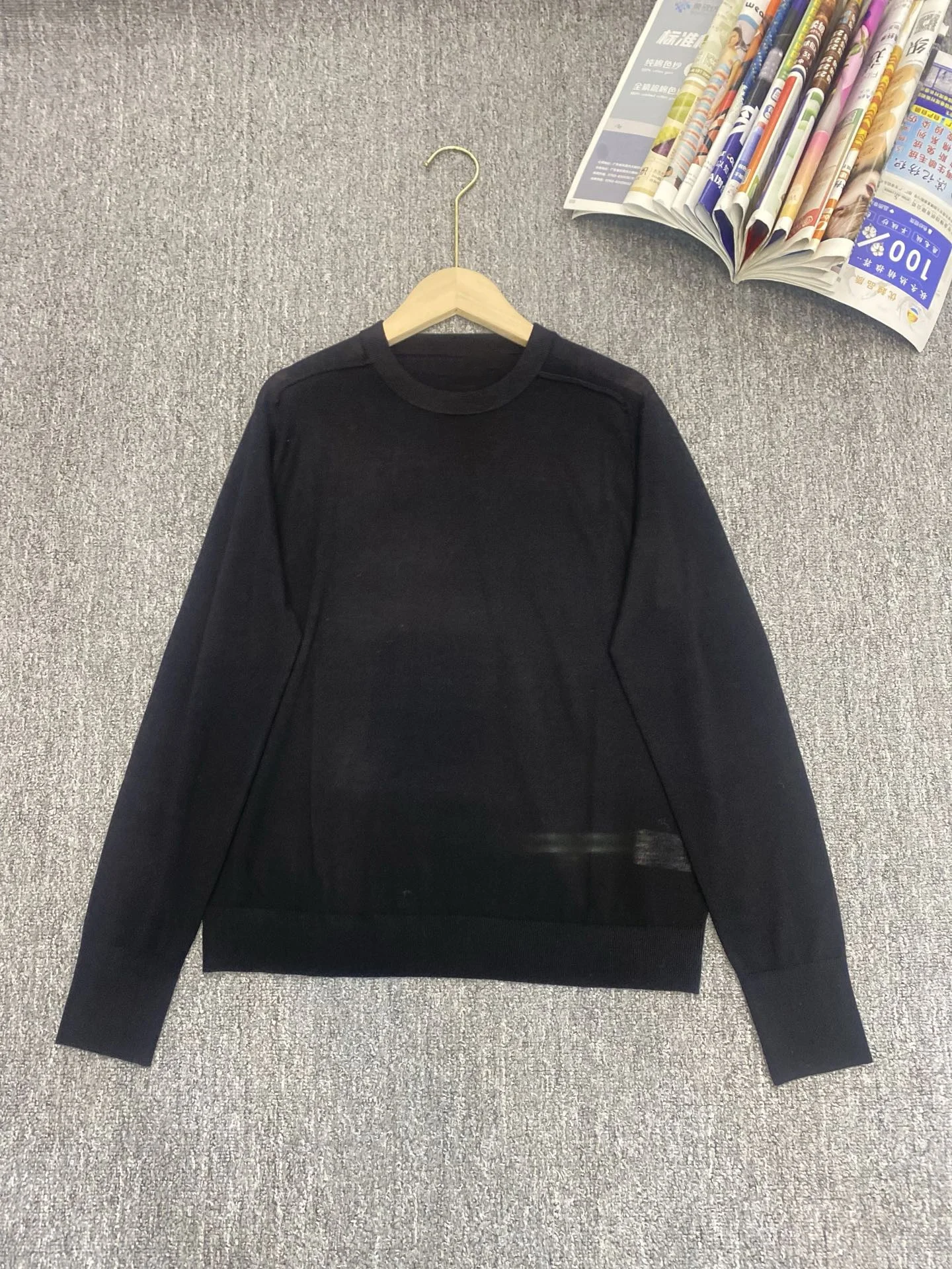 

New Early Spring High-Quality Cashmere Long-Sleeved Round Neck Knit Pullover Sweater For Women