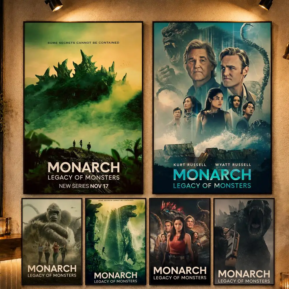 Monster Series M-Monarch: Legacy of MonstersS Poster Vintage Retro Anime Poster Stickers Peel and Stick Wall Art Home Decor