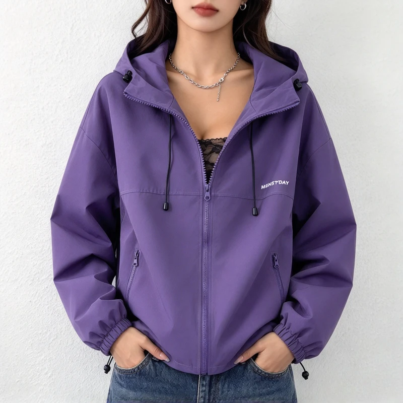 Autumn Windproof Windbreaker Women Loose Jackets Long Sleeve Single Outerwear Coats High Street Harajuku Fashion Bomber Jacket