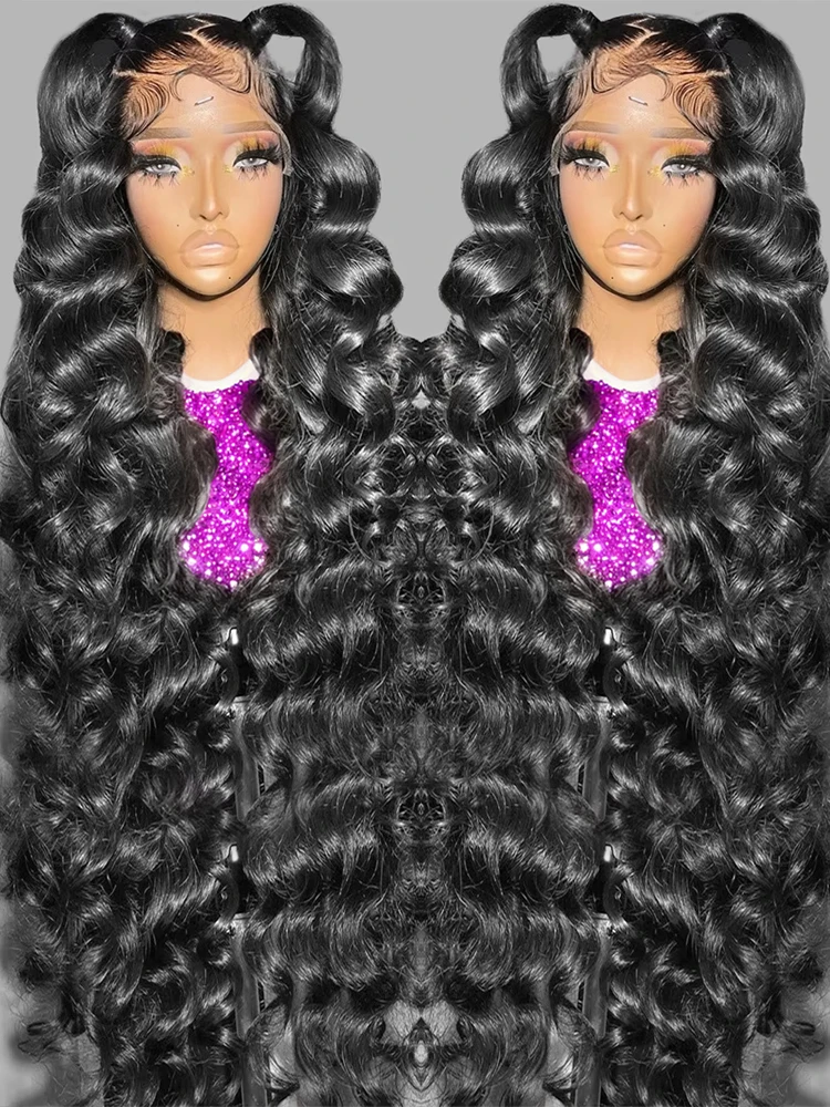 

40 Inch Loose Deep Wave 13x6 HD Lace Frontal Human Hair Wig Brazilian Curly Wigs 13x4 360 Full Lace Front Wigs For Women 250%