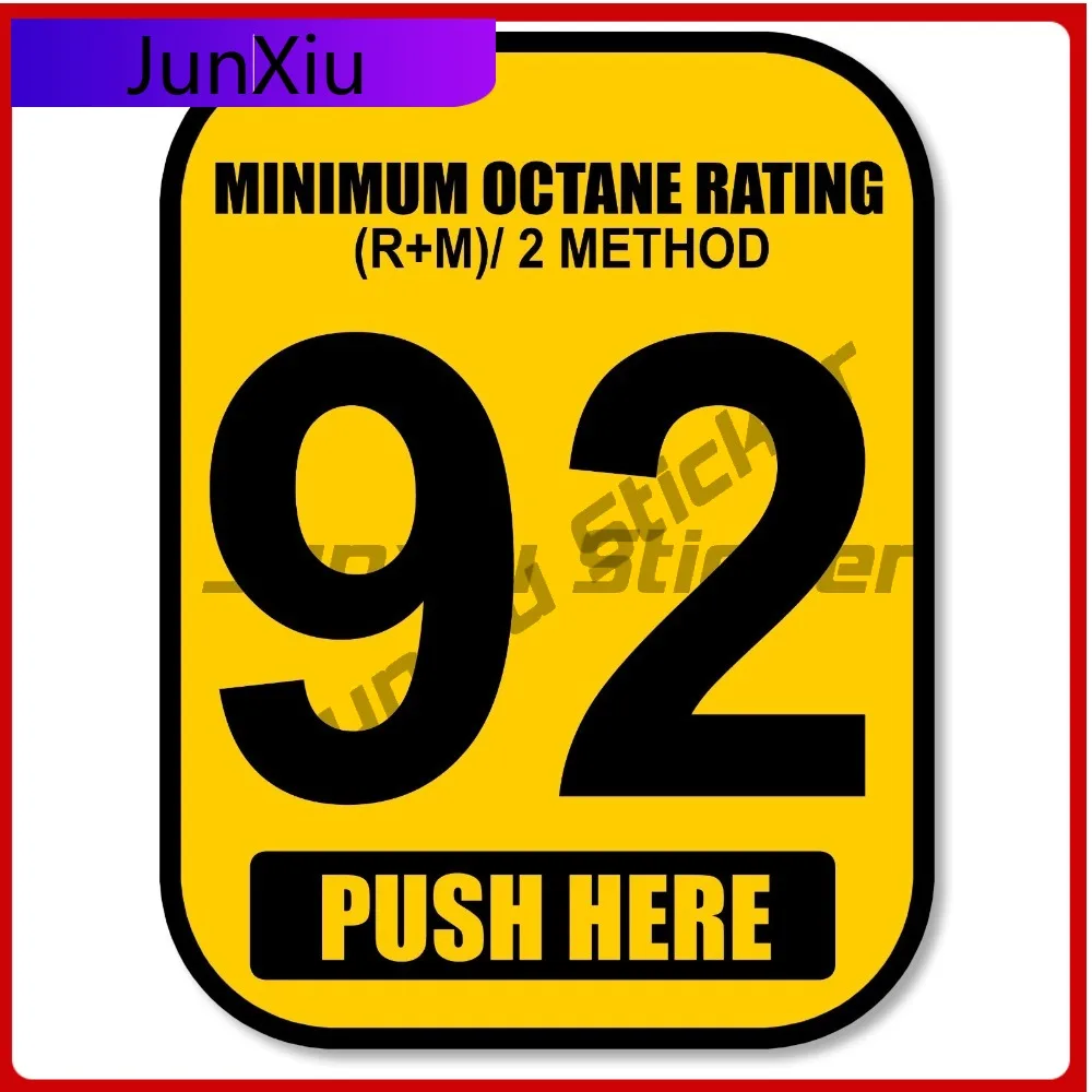 

92 Octane Gas Pump Button Label Vinyl Sticker Decal Waterproof Scratch-proof Exterior Large Rv Stickers Graphics Decals Jdm Bed