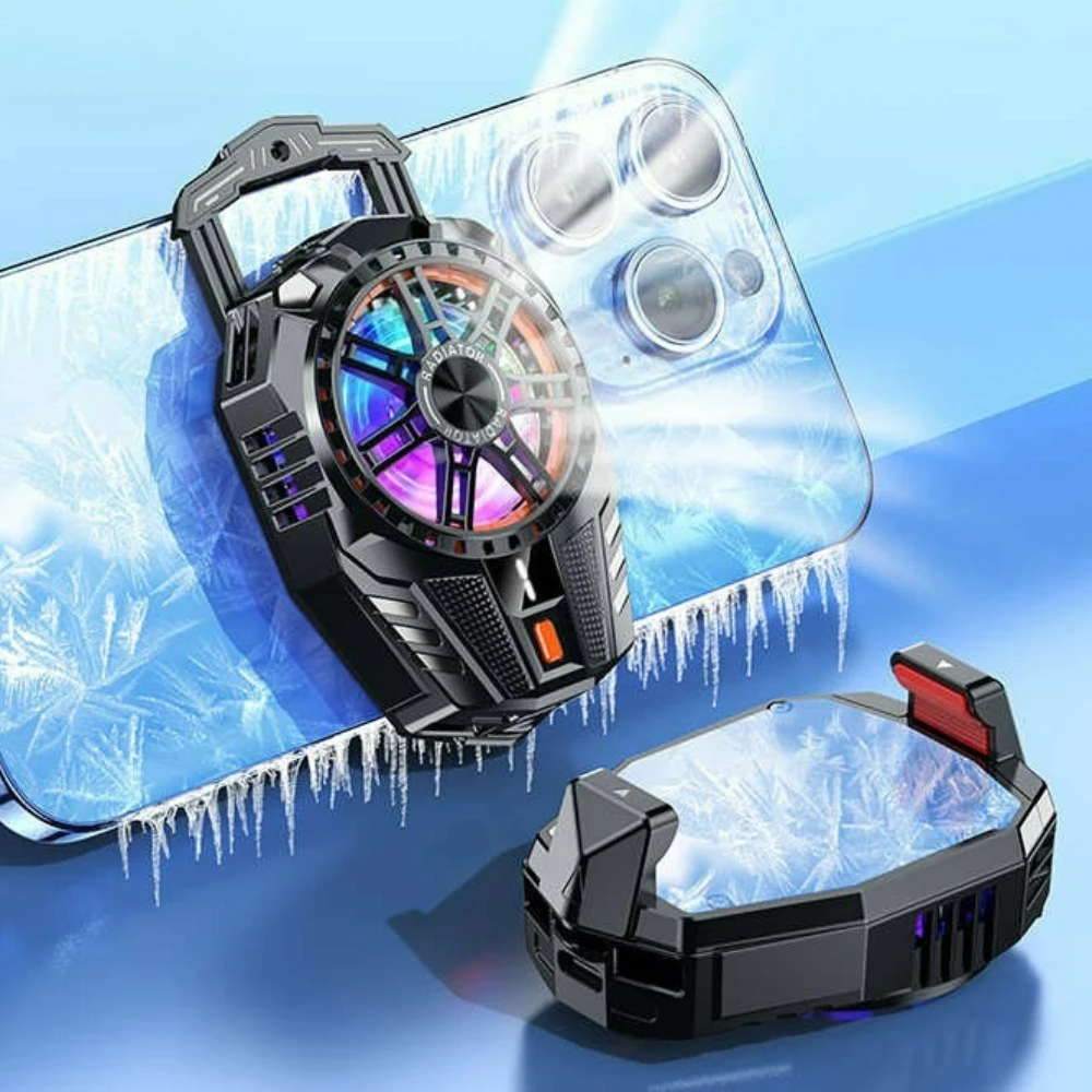 Universeller Telefonkühler, 3-Gang-Halbleiter-Kühlclip, iPhone/Xami/Hwei, Android Gaming, kein Verzögerung, Silent Turbo Fan Tech