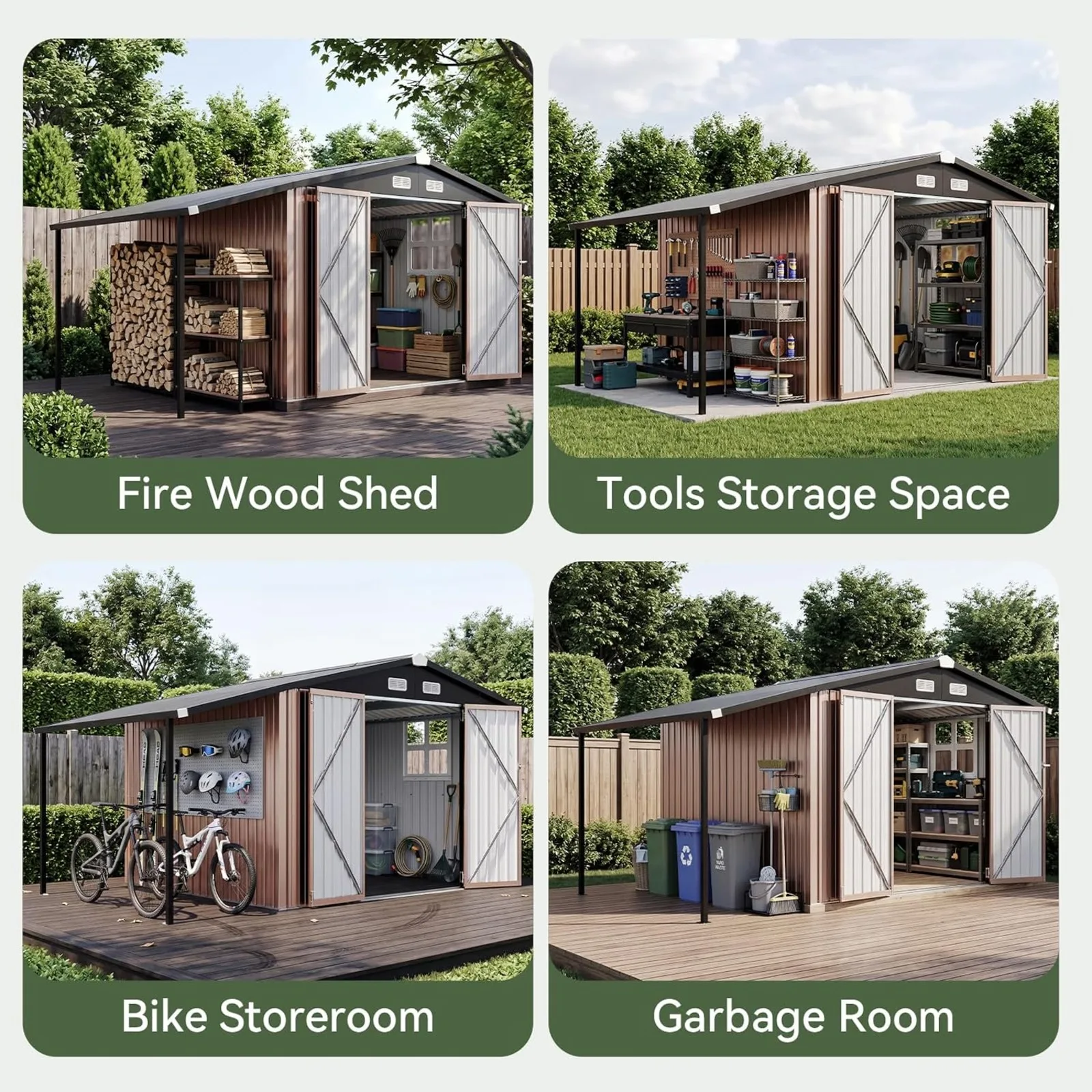 Outdoor Storage Shed Lean to S - огляд і ціна Gardening Tools Organiser
